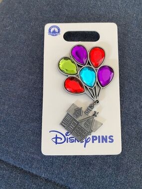 2026 Disney Parks Pixar Up Gem Balloon House Dangle Open Edition OE Pin bnwt